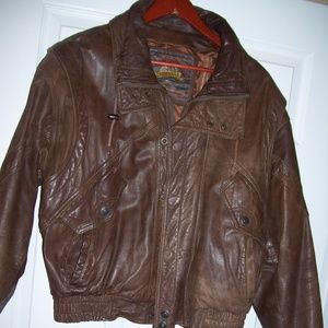 Adventure Bound World Wide Leather Bomber Jacket